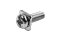[E] น็อตยึดสายไฟ สแตนเลสชุบนิกเกิ้ล M4x12 mm พร้อมแหวนทรงสี่เหลี่ยม ขนาด 8x8 mm